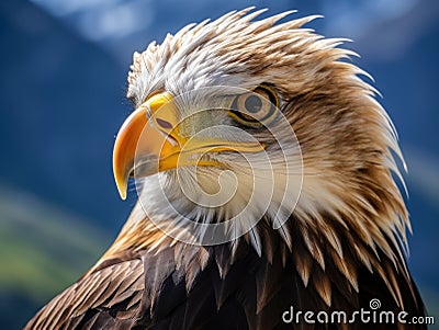 Majestic Bald Eagle Close-Up Stock Photo