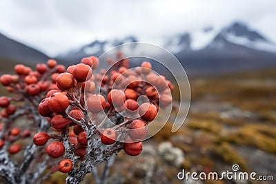 The Majestic Calafate: Berries of Patagonia's Andes Stock Photo