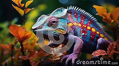 Majestic Chameleon in Natural Camouflage Stock Photo