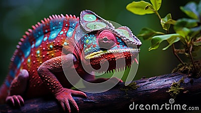 Majestic Chameleon in Natural Camouflage Stock Photo