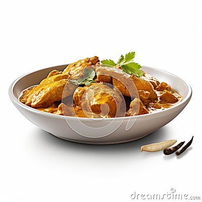 Majestic Chicken Curry In Georg Jensen Style - High Resolution Stock Photo