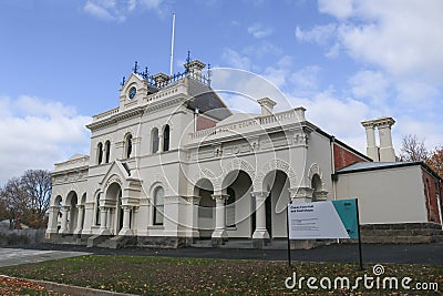 The majestic Clunes town hall and courthouse was built 1872-1873 Editorial Stock Photo