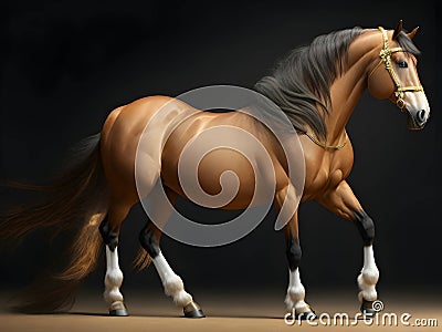 Majestic Companions: Mesmerizing Horse Art Print for Purchase Stock Photo