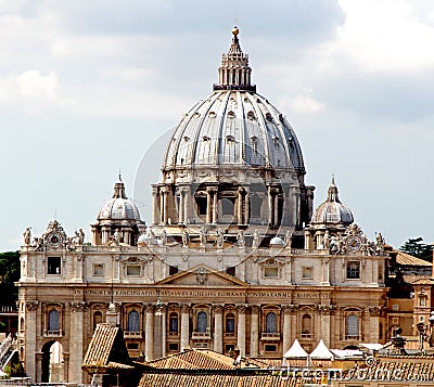 Majestic dome of St. Peter's basilica Editorial Stock Photo