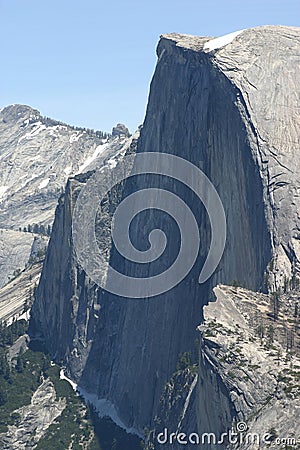 Majestic Half Dome in Yosemite National Park, California, USA, viewed from Glacier Point overlook. Stock Photo