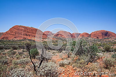 Majestic Kata Tjuta domes located in the red centre, Northern Territory, Australia Stock Photo