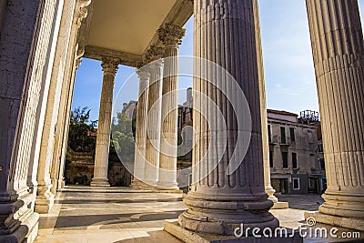 Majestic marble columns Stock Photo