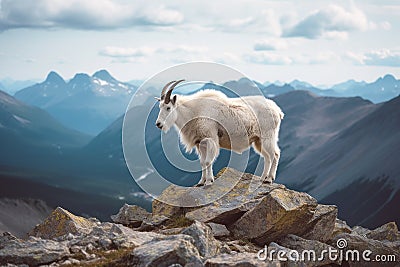 Majestic Mountain Goat Regal Alpinist Stock Photo