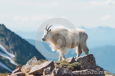 Majestic Mountain Goat Regal Alpinist Stock Photo