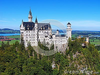 The Majestic Neuschwanstein Castle Stock Photo