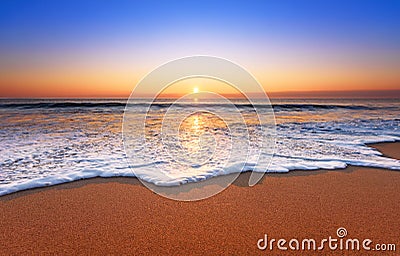 Majestic ocean sunset. Stock Photo