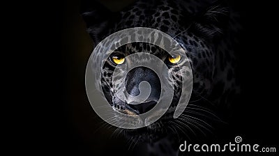 Majestic Panther: A Captivating Encounter with the Wild. created with Generative AI Stock Photo