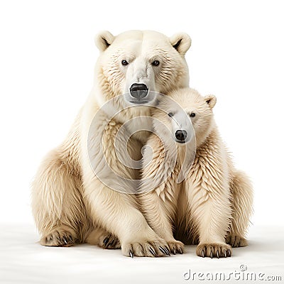 Majestic Polar Bear Roaming the Arctic Ice - Wildlife Photography Capturing the Vulnerable Beauty in its Frozen Habitat, Stock Photo