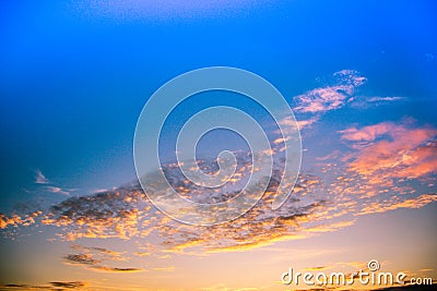 Majestic red clouds in the summer Stock Photo