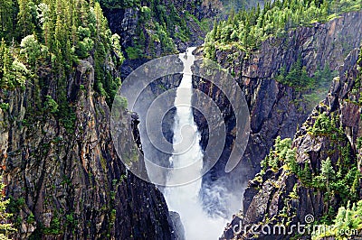 The Majestic Rjukan Falls - Norway Stock Photo