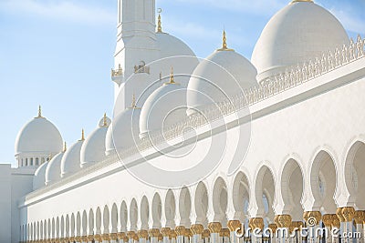 Sheikh Zayed Mosque in Abu Dhabi, capital of United Arab Emirates. Stock Photo