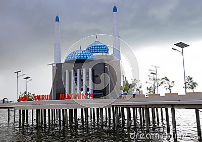 Majid Amirul Mukminin Mosque, Makassar, Sulewesi, Indonesia Editorial Stock Photo