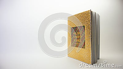 Majmu Syarif Kamil's book cover, Yasin's prayer book, selected focus on white background Stock Photo