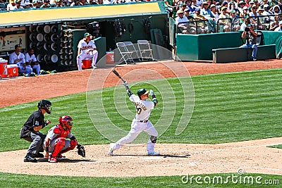 Major League Baseball - Donaldson Homerun Swing Editorial Stock Photo