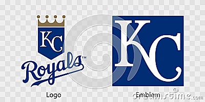 Major League Baseball MLB. American League AL. Al Central. Kansas City Royals logo and emblem. Kyiv, Ukraine - May 22, 2022 Vector Illustration