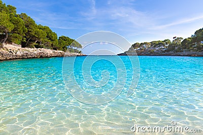 Majorca Cala Gran Dor beach in Mallorca Santanyi Stock Photo