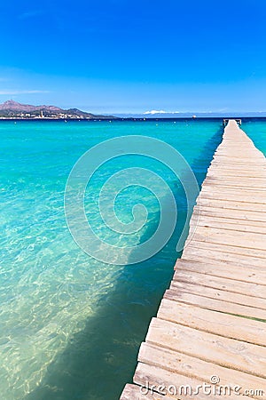 Majorca Platja de Muro beach Alcudia bay Mallorca Stock Photo