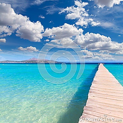 Majorca Platja de Muro beach Alcudia bay Mallorca Stock Photo