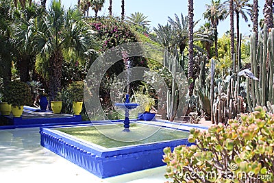 Majorelle Gardens - Marrakech Stock Photo