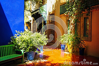 Majorelle Gardens in Marrakesh, Morocco Stock Photo