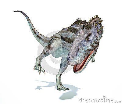 Majungasaurus dinosaur, photorealistic representation. Dynamic v Stock Photo