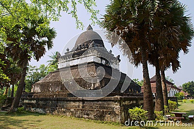 That Mak Mo stupa at the Wat Visounnarath temple in Luang Prabang, Laos. Editorial Stock Photo