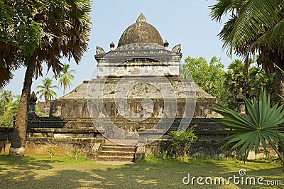 That Mak Mo stupa at the Wat Visounnarath temple in Luang Prabang, Laos. Stock Photo