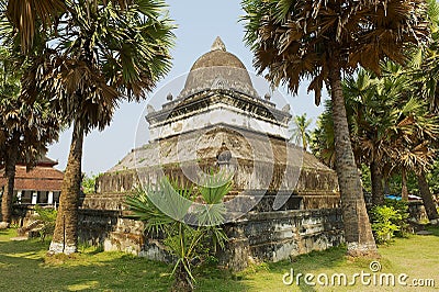 That Mak Mo stupa at the Wat Visounnarath temple in Luang Prabang, Laos. Stock Photo