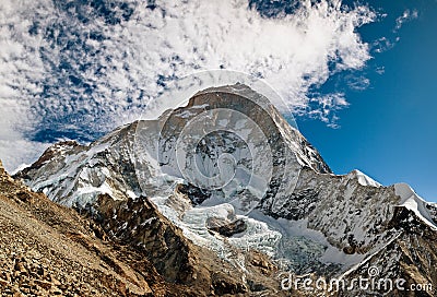 Makalu the Fith Highest Mountain in the World Stock Photo