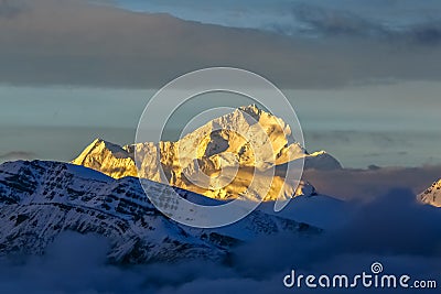 Makalu peak Stock Photo