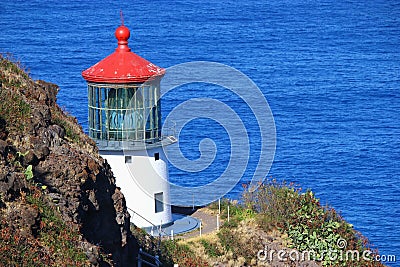 Makapu`u Lighthouse Windward Oahu, Hawaii Stock Photo