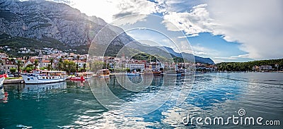 Makarska panorama Editorial Stock Photo