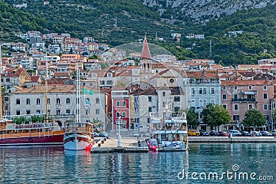 Makarska panorama Editorial Stock Photo