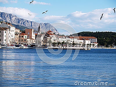 Makarska settlement in Croatia Stock Photo