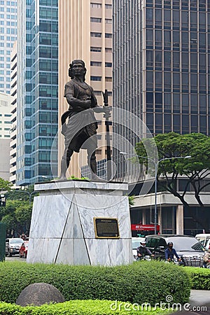 Makati Avenue, Manila city Editorial Stock Photo