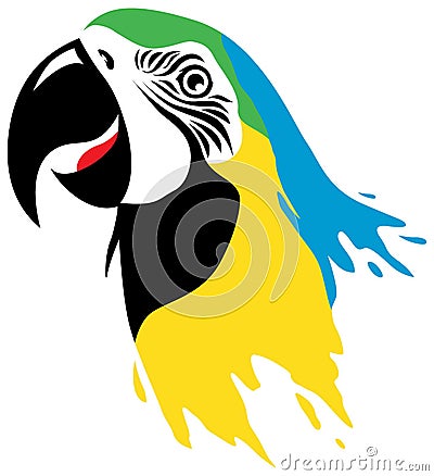 Makaw bird Vector Illustration