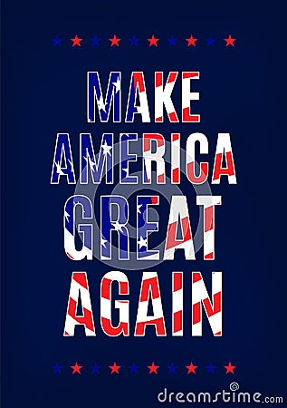 Make America great again card template Vector Illustration