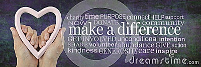 Make a Difference Campaign Word Cloud Stock Photo