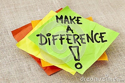 Make A Difference Reminder Royalty Free Stock Photo 