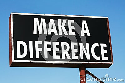 Make a Difference Sign Stock Photo