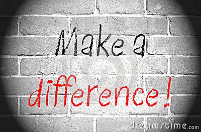 Make a difference Stock Photo