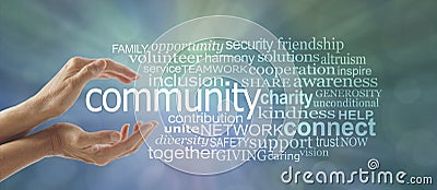 Make a Difference in Your Community Word Cloud Stock Photo