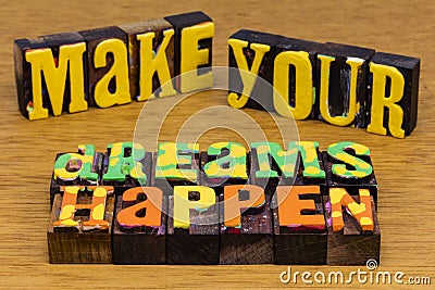 Make dreams happen lifestyle happiness magic dream moment Stock Photo