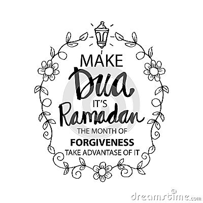 Make Dua â€“ its Ramadan the month of forgiveness. Vector Illustration