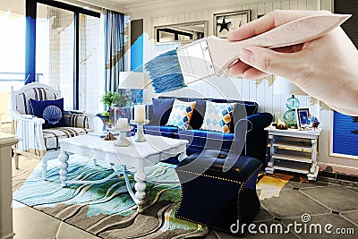 Make home more comfortable by repainting Stock Photo